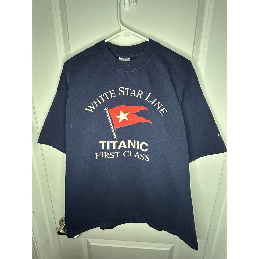 Vintage 1996 Titanic "First Class White Star Line" Double Sided T-Shirt‎ - Picture 3 of 7